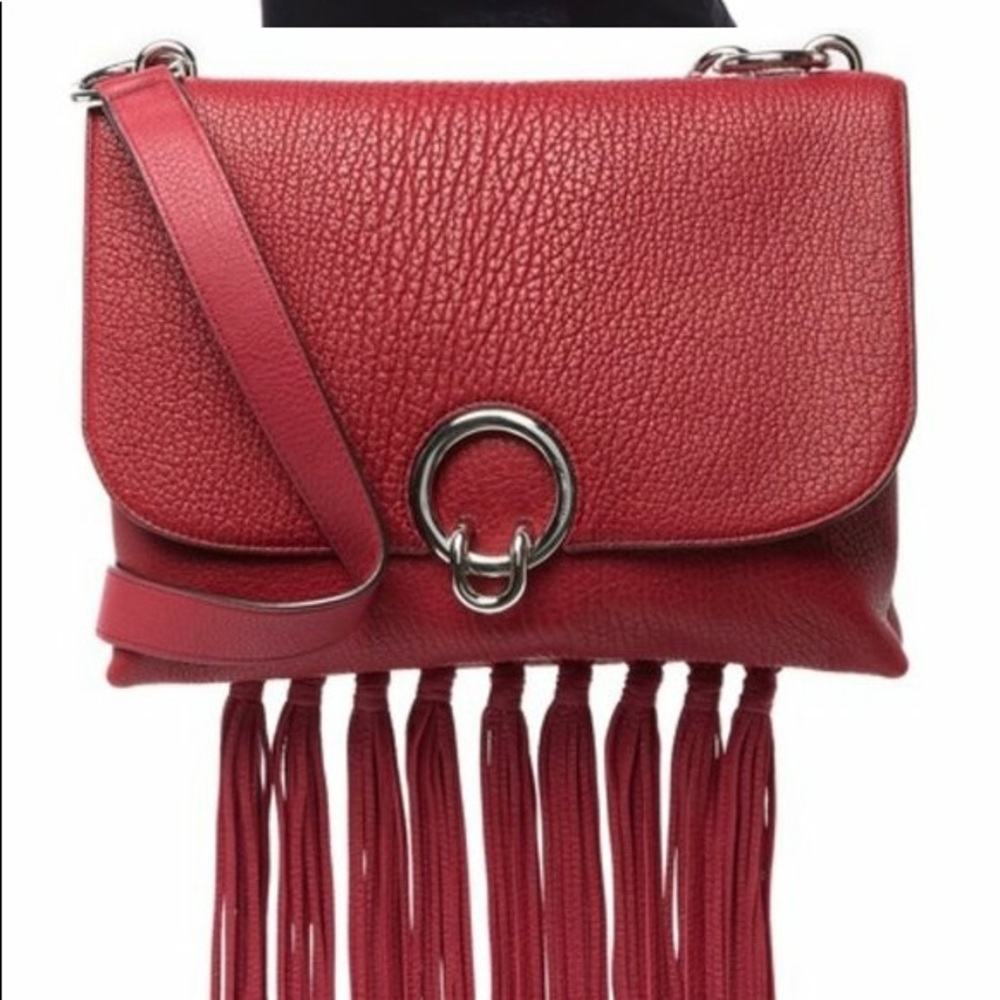 Rebecca Minkoff Isabel Red Leather Bag w/Fringe